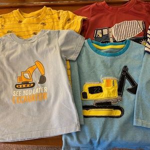 4 Truck and Construction Themed Shirts, size 2T